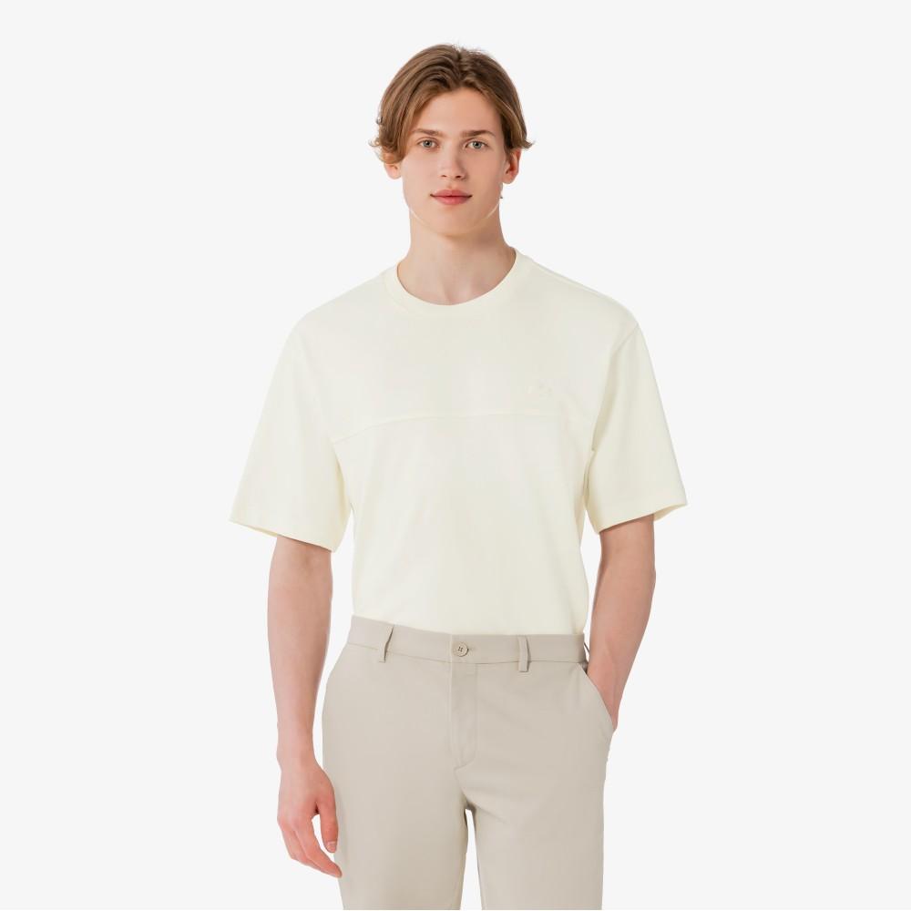 Lacoste Men's Strong Yarn Woven Panel Short-Sleeved T-shirt TH358E-56G056