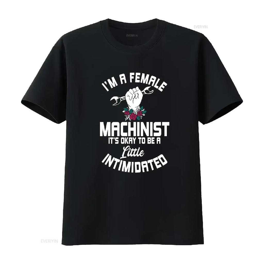 I'm A Female MachinisT T Shirt Lady Machine Operator Minder Technician Caliper Design Micrometer vintage Washed Soft Versatile