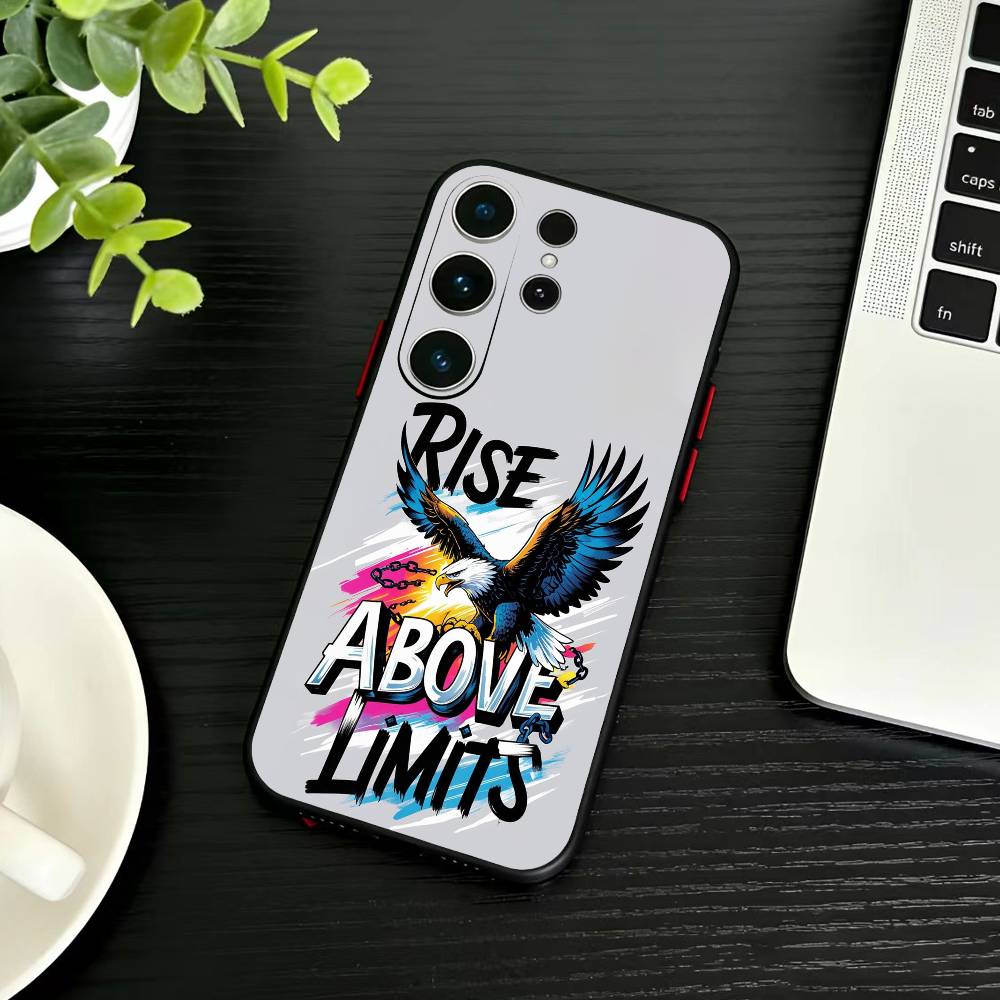 Cool Eagle Phone Case For Samsung S26,S25,S24,S23,S22,S30,S21,Ultra,Plus,FE 5G Black Soft Cover