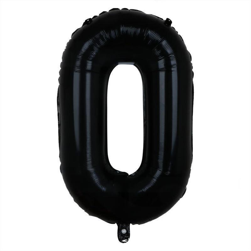 32 Inch Digital Aluminum Film Balloon, Medium Digital Gold Silver Red Black Gradual Change Color Birthday Decoration Wedding Party Balloon