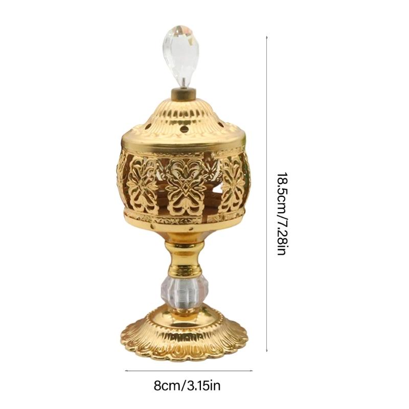 Gold Vintaged Frankincense Holder Stand For Aromatherapies Home Church Decoration