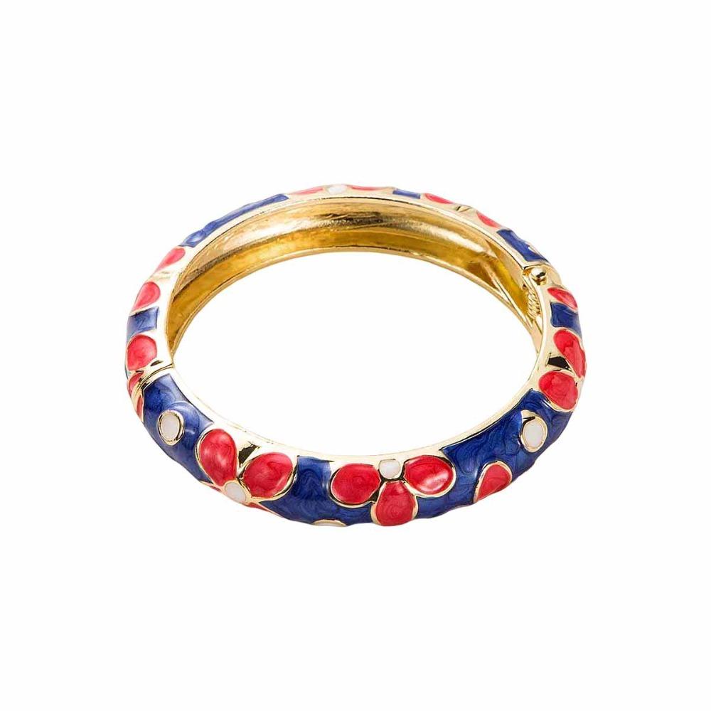 Chinese Style Vintage Cloisonne Bangle Traditional Women's Hand Bracelet  Girls