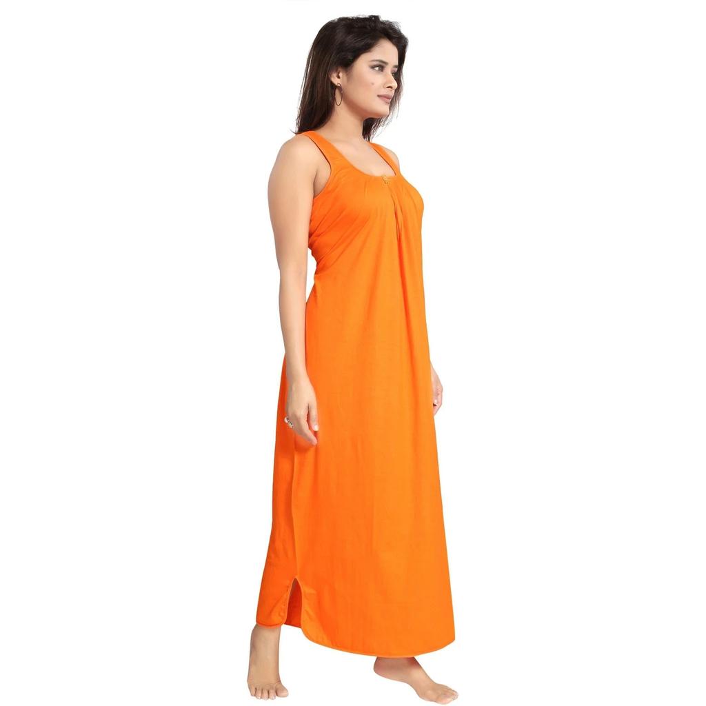 Indian Women Cotton Night Gown Summer Nightwear Sleepwear Long Maxi Nighty Dress
