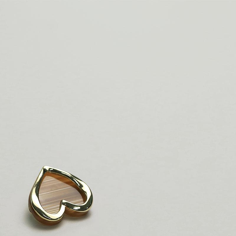 Xiaoxiang Elegant Style Love Button Metal Suit Decorative Buckle Lining Blouse Tweed Jacket Sleeve Collar Buckle