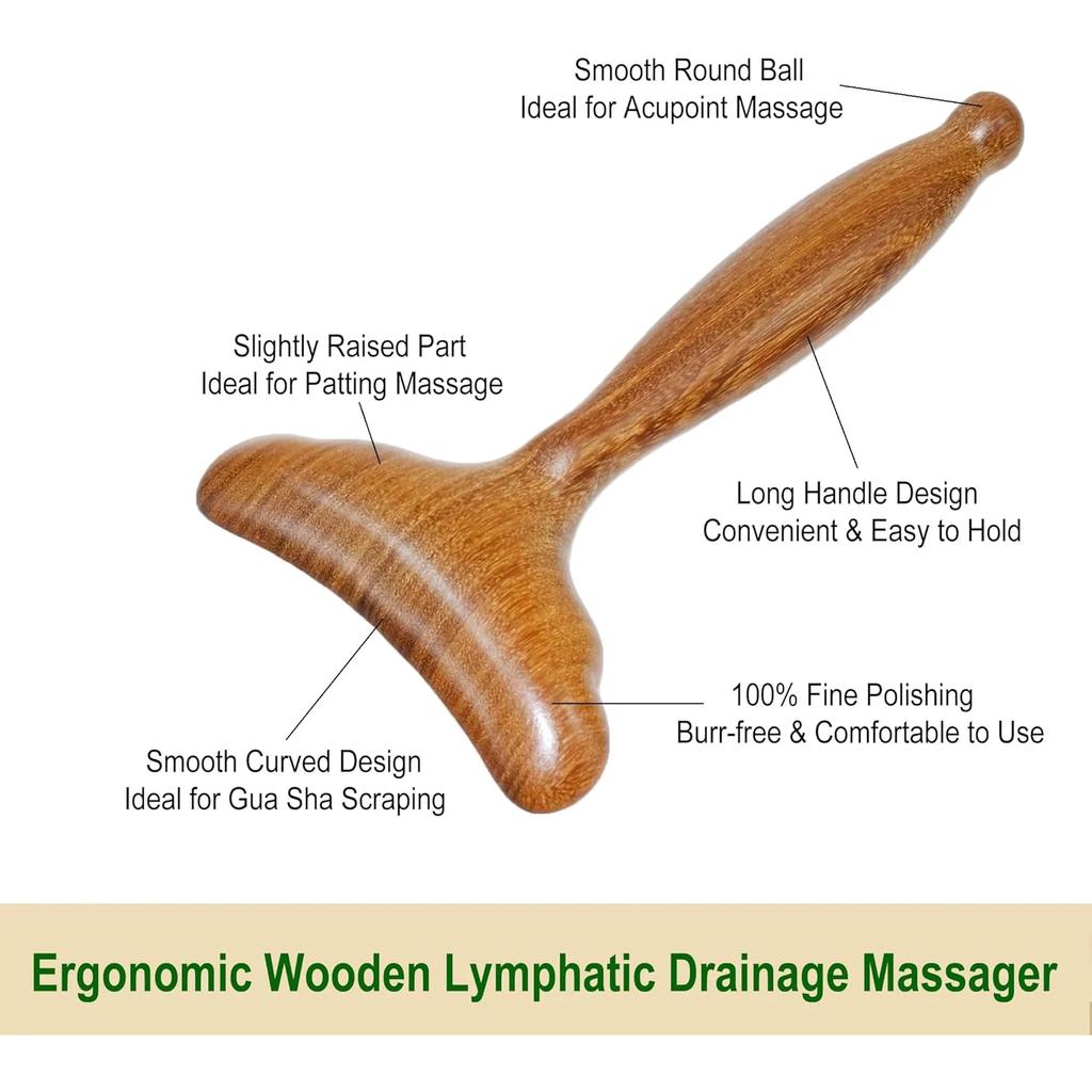 Facial Massage Acupoint Stimulation Stick Elephant Wood Scraping Board Eye Lift Facial Massage Tool Relaxation