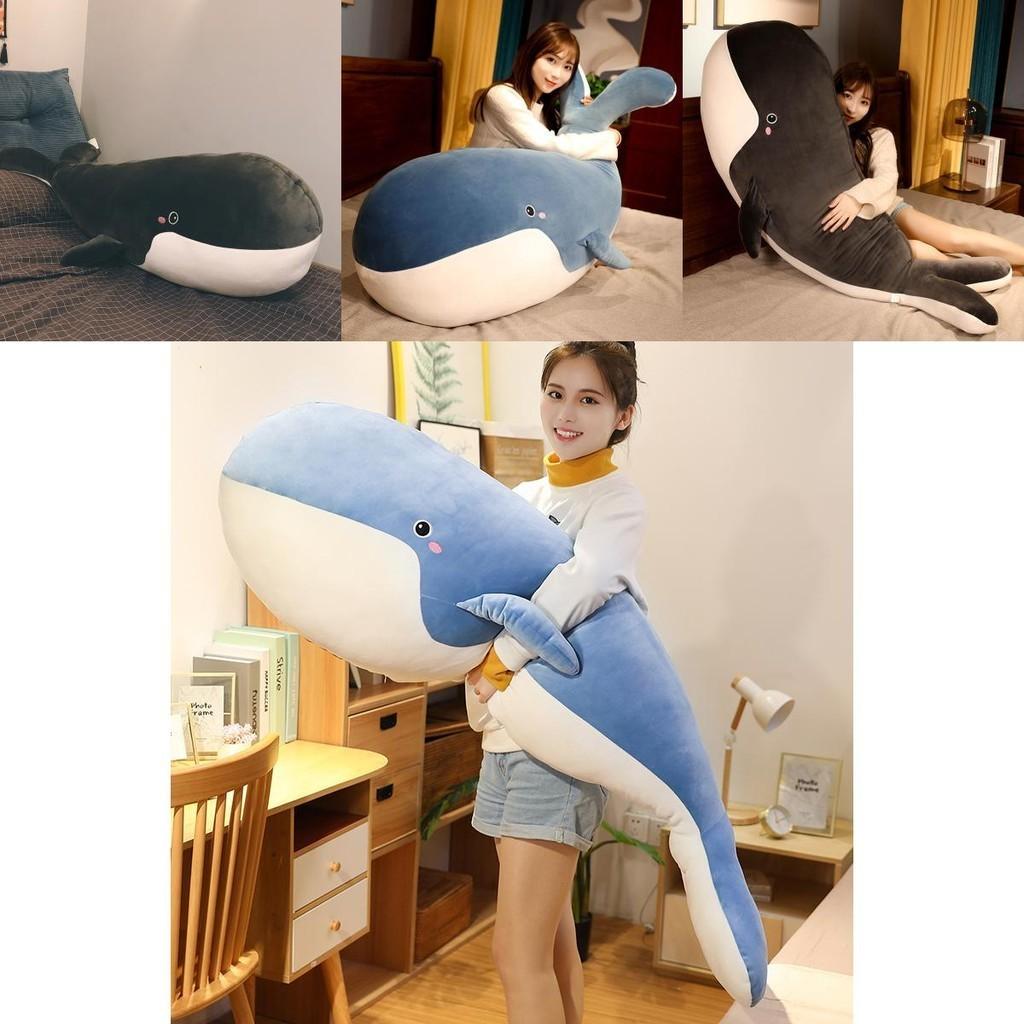 Giant Whale Plush Toy Pillow Soft And Squishy Ocean Animal Stuffed Doll For Kids Handcrafted With Care