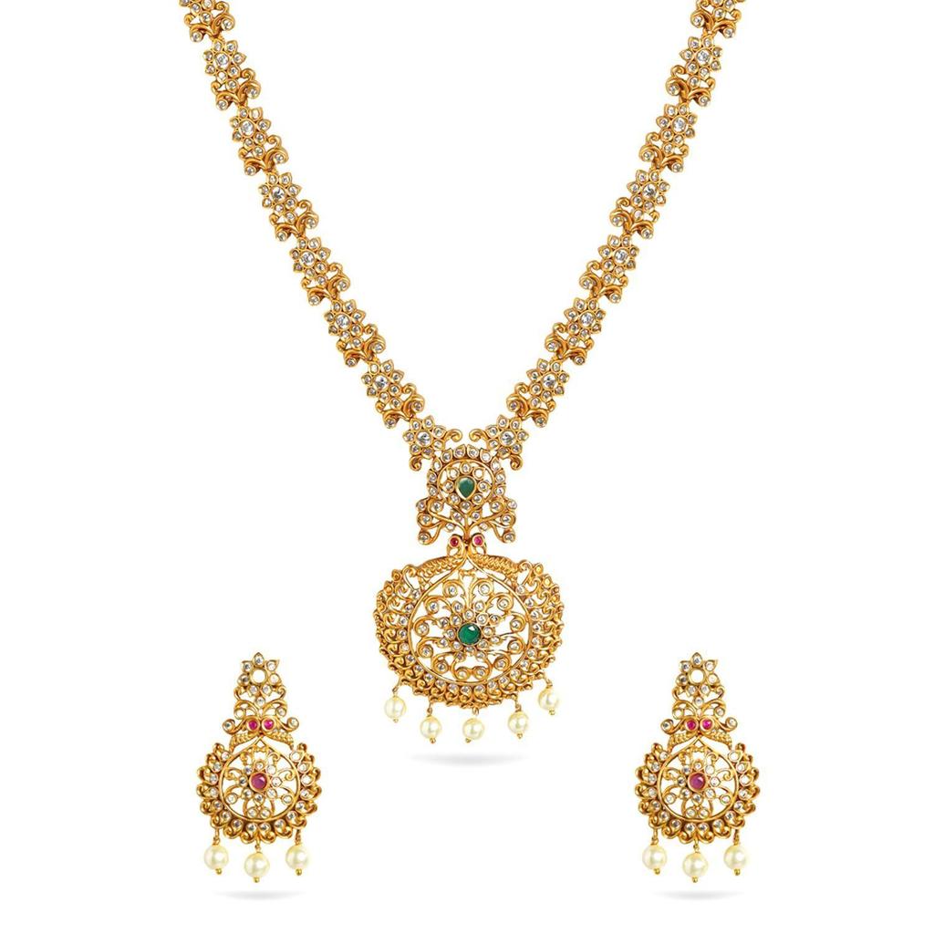 Halsbandsset  Amerikansk Diamant Zirkonia Prydd Traditionell Snygg Smyckespresent för Kvinnor & Flickor