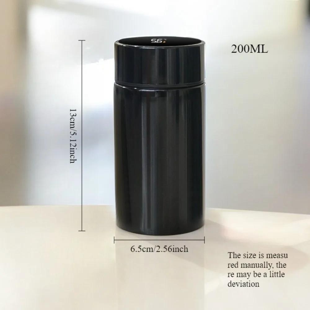 200ml Mini Thermos Cup Double Layer Vacuum Insulation 12 Hours Heat Preservation304Stainless Steel Metal CupOutdoor Portable Bag