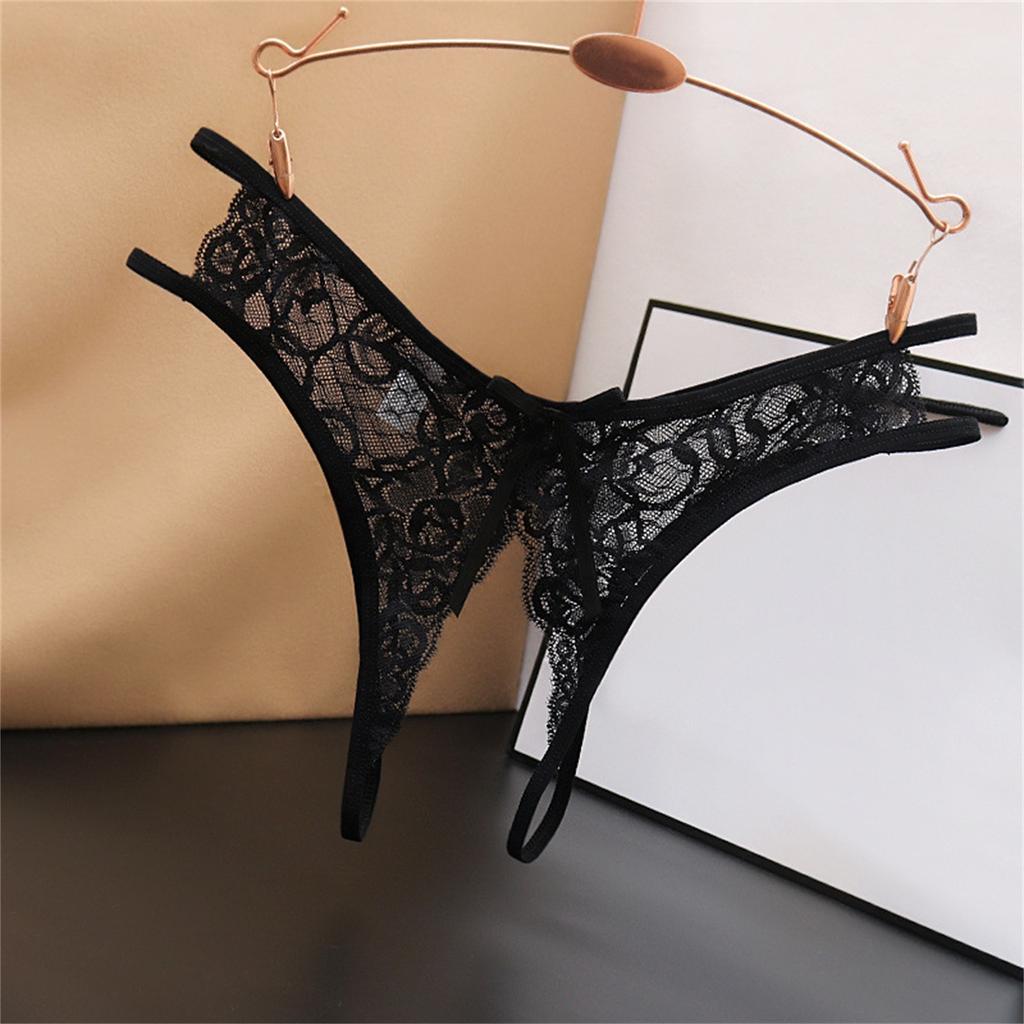 Sexy G-string Flowers Lace Bra Lingerie Thong Steel Ring Sleepwear Underwear