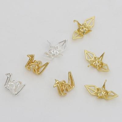 Ciondolo Gru di Carta Rame Placcato Accessori Per Creazione Gioielli Ciondolo Decorativo