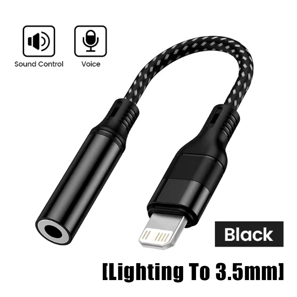 Xiaomi Type C To 3.5mm Jack Audio Adapter Lighting To 3.5 Headphone Aux Cable For IOS iPhone 17 16 15 14 Samsung Connector Accessories