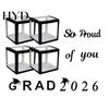 Event Decoration Box 4 Pcs 2026 Graduation Balloon Boxes So Pround of You Black with Letters for Class Grad Party Supplies