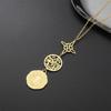 EUEAVAN Catholic Priest Saint Benedicti Medal Necklace Witch Knot Pentagram Necklace Stainless Steel Christian Exorcist Jewelry