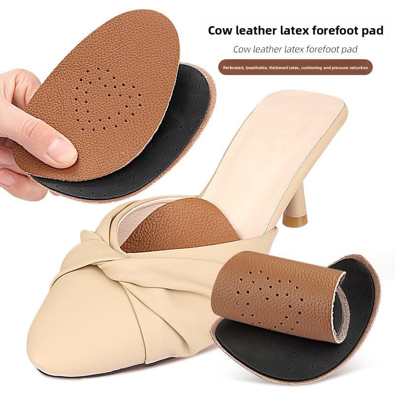 Latex Cow Leather Forefoot Pad High Heels Soft Anti-wear Forefoot Half Pad Anti-slip Code Adjustment Forefoot Half Size Pad