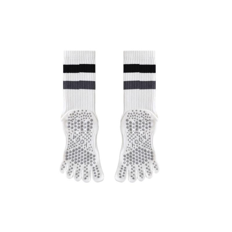 Five-finger Socks, Yoga Socks, Anti-slip Professional Women's Pilates Socks, Anti-slip Socks, Yoga Socks, Autumn and Winter Mid-calf