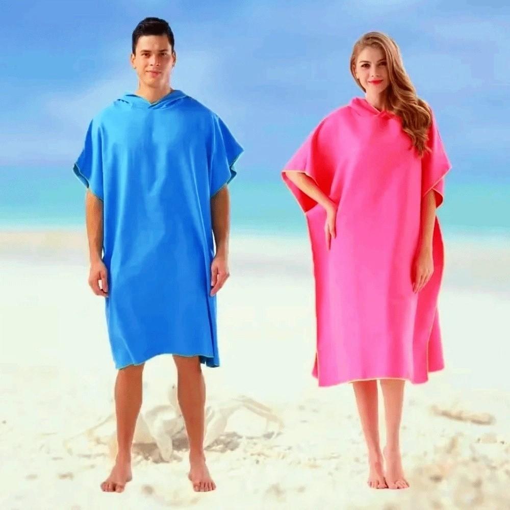 Hooded Swimming Dry Towels Microfiber Beach Poncho Towels Quick-drying Swimming Towels  Bath