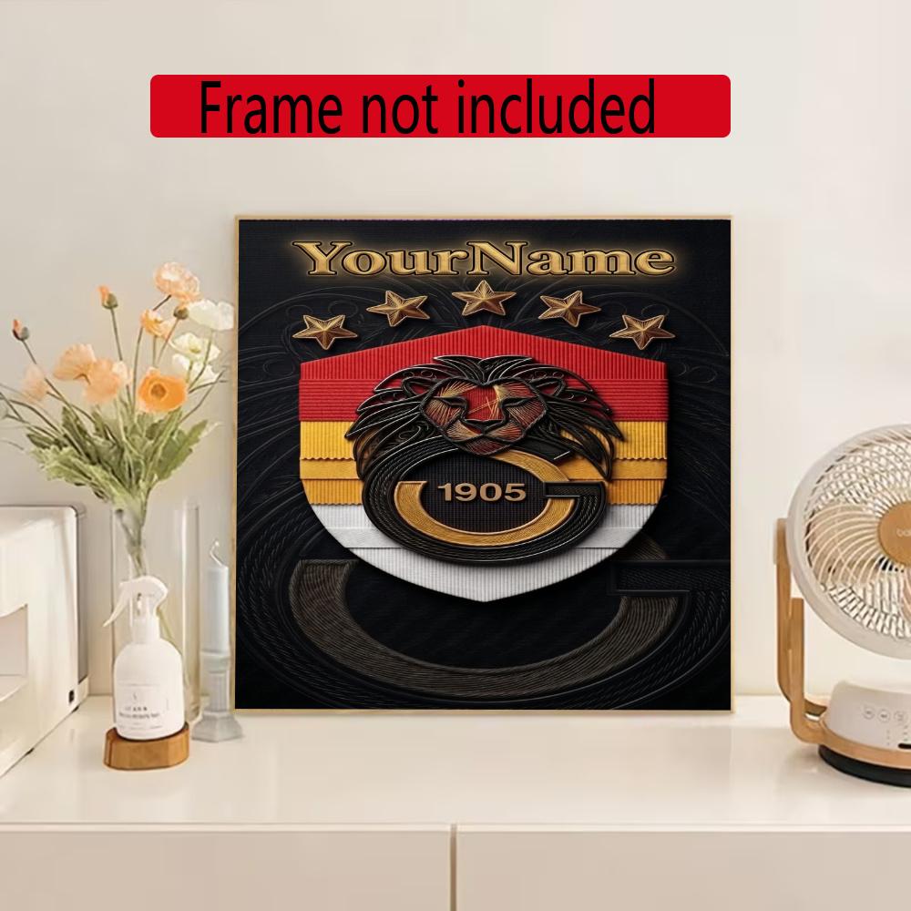Galatasaray Personalized Text Diamond Painting Round Diamond Mosaic Rhinestones Diamond Embroidery Craft Kit Wall Decor Without Frame