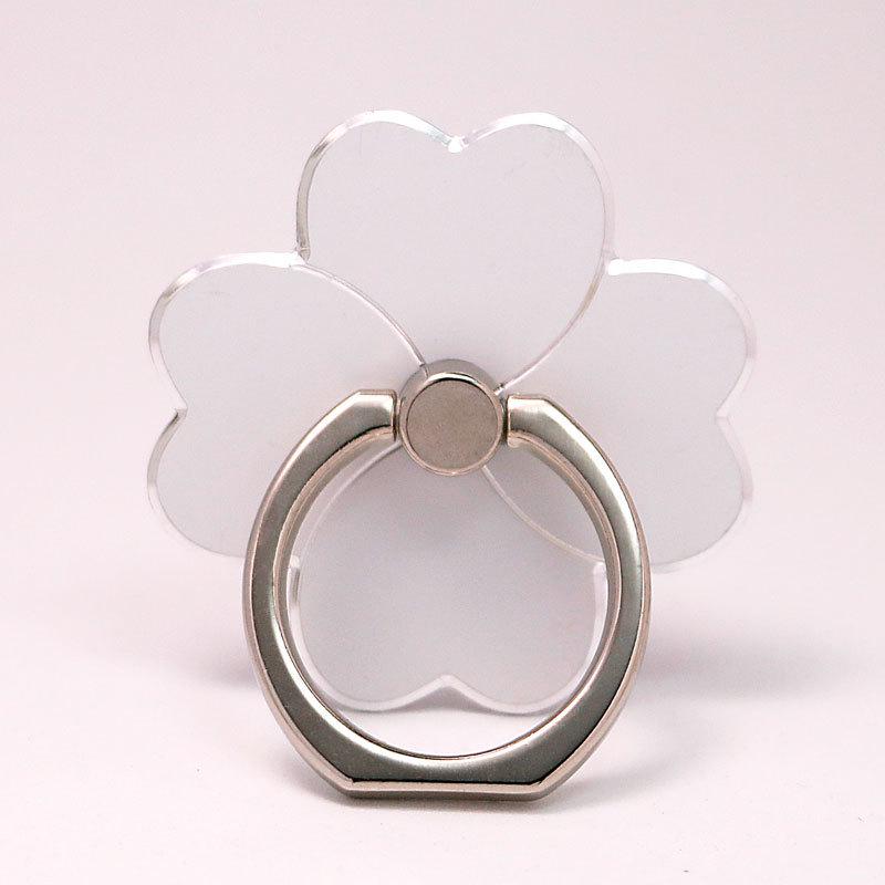 Four-Leaf Clover Metal Phone Stand Ring Holder – Creative Desktop Mobile Stand