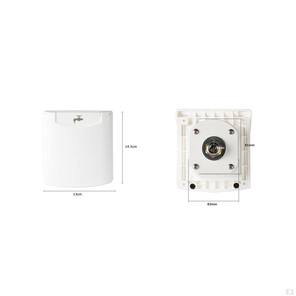 RV Quick Connect Water Inlet 180° Hinged Cover Exterior Outdoor Cleaning Port Easy Installation