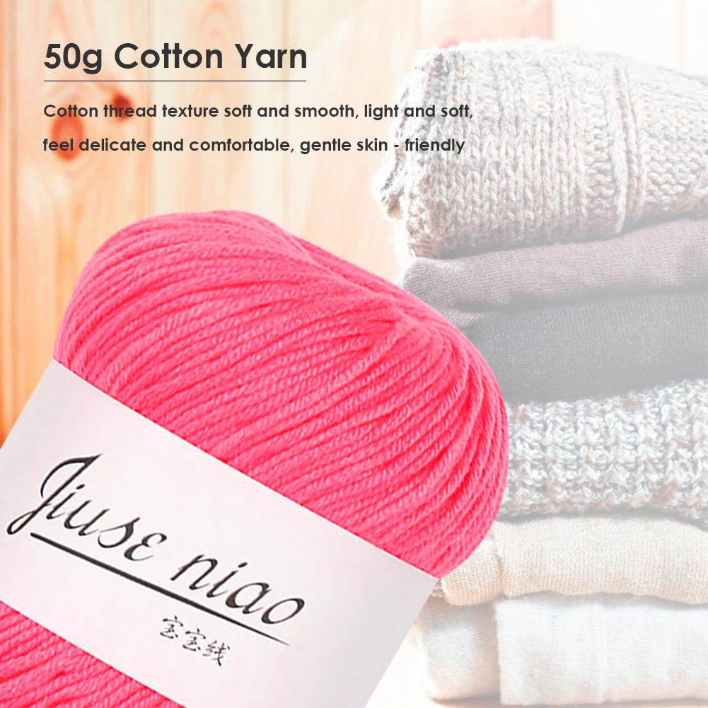 6-strand Pure Cotton Thin Yarn for Crochet Hand Stitching Knitting Baby Threads