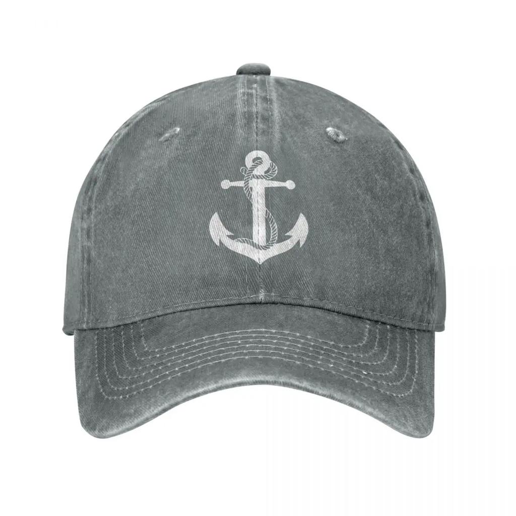 Anchor Nautical Captain Men Baseball Caps Distressed Washed Caps Hat Vintage Outdoor Workouts Unstructured Soft