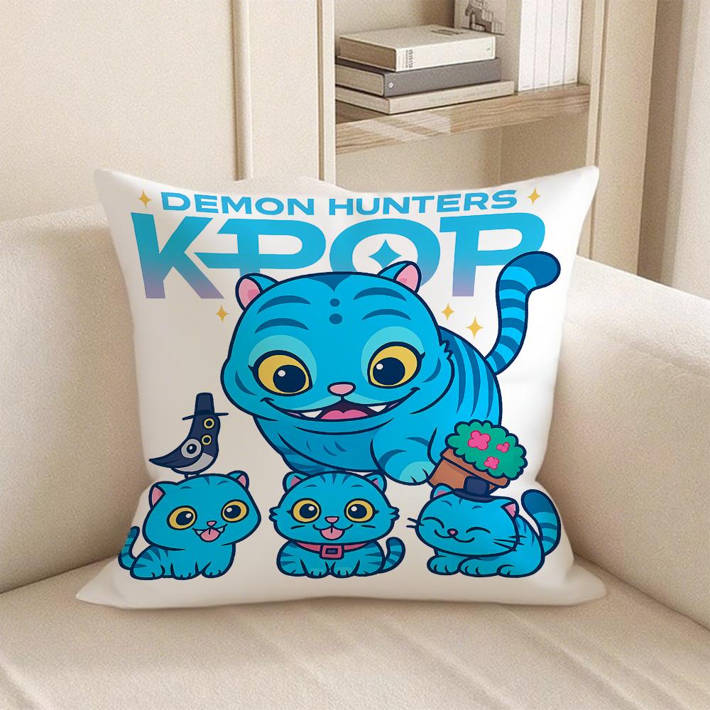 KPop Demon Hunters  There is “anime style" on the pillow: HUNTRX and other pattern pillowcases, fashionable home decoration