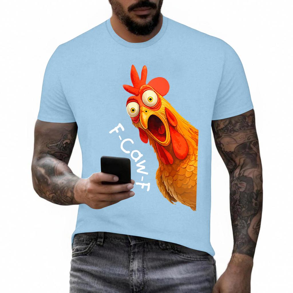 Funny F Caw F Chicken Rooster Cawing F-Caw-F Saying Pun T-Shirt