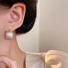 Korean Double-Sided Pearl Earrings: French Retro, Versatile, High-End Style for Women