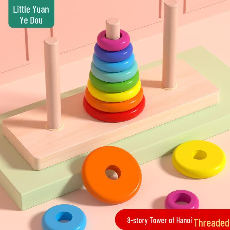 Wooden Hanois Tower Puzzle Game