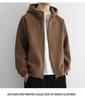 Men's Double-Sided Coral Fleece Hooded Jacket - Autumn/Winter 2025 Style, Thickened and Warm for Outdoor Casual Wear
