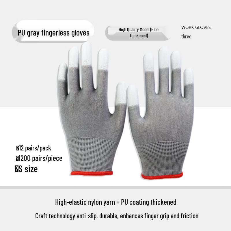 Dr. Gray Anti-Static Carbon Fiber PU Work Gloves (12 Pairs)