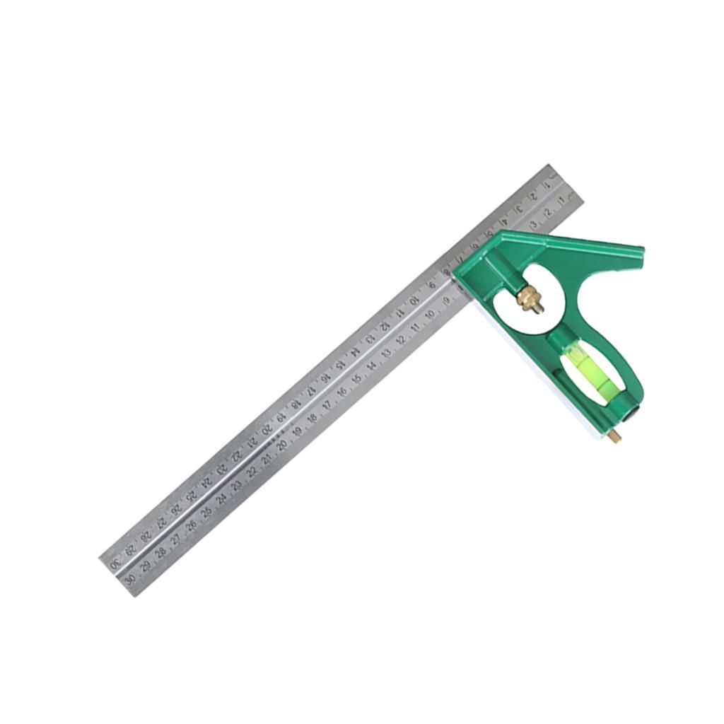 Durable Stainless Steel 30cm Combination Square Rule Machinist Tool Ruler