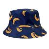 Ladies Spring and Summer Outdoor Sun Hat Banana Pineapple Print Pot Hat Digital Print Bucket Hat Travel Hat