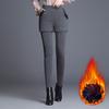 High-Waist Elastic Waistband Pockets Thickened Leggings Shorts Women Fake Two Piece Fleece Lining Leggings Skirt