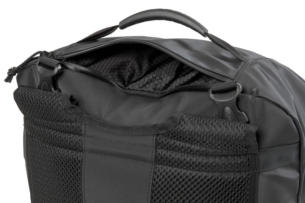 NOTIVECANTERA KUALA BIG BACK PACK, Men's Large Capacity Waterproof Backpack with Water-Resistant Zipper, Nylon and PVC, NCPA-20, Black