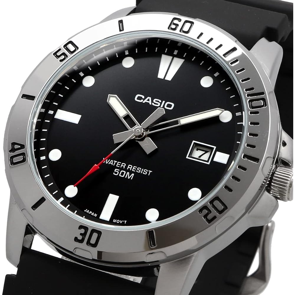 Casio Standard Analog Quartz Men's Watch MTP-VD01-1EV Military Black Overseas Model