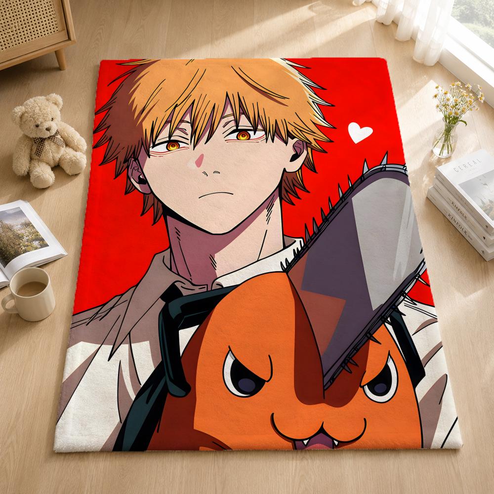 Anime C-Chainsawman Throw Blankets Soft Warm Flannel Blanket Bedding For Bed Living Room Home Sofa