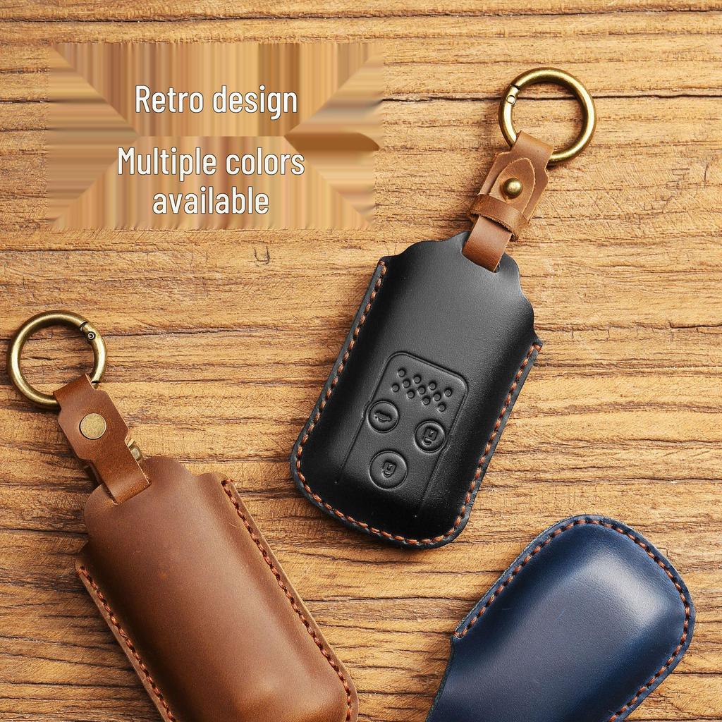 Honda Key Protective Cover: Genuine Leather Shell for Accord, Odyssey, Fit