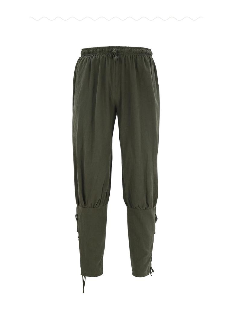 Medieval Men's Retro Pirate Costume Pants for Cosplay and Performance