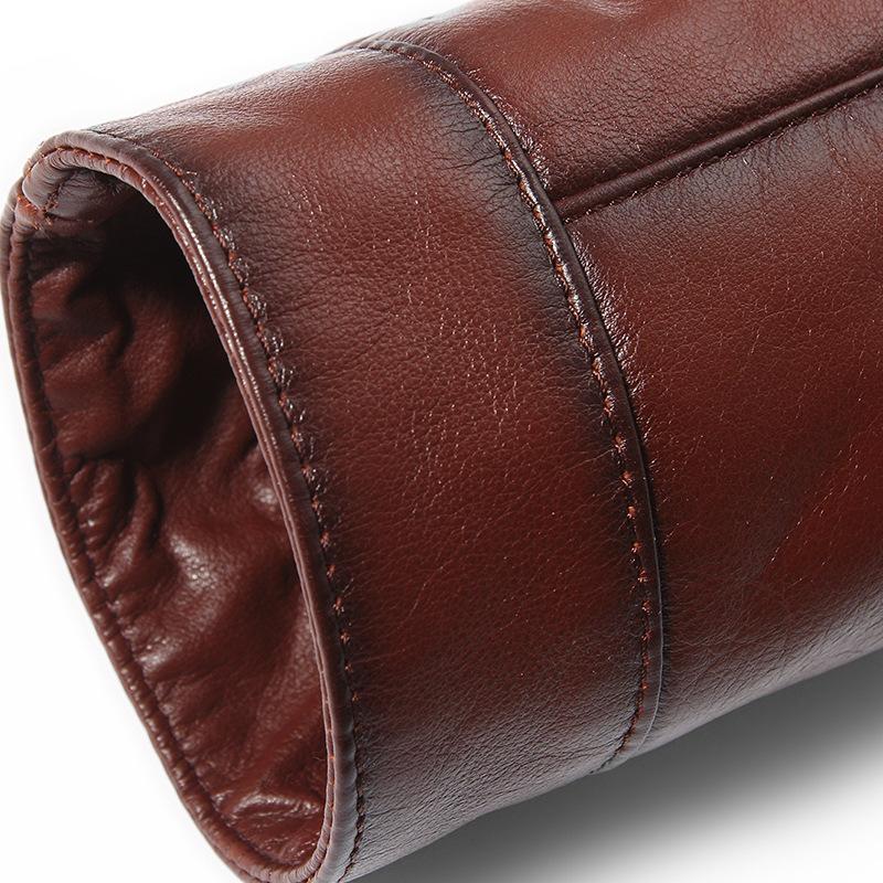 Winter New Leather Jacket Men's Short Leather Jacket Lapel Thickened Casual Jacket