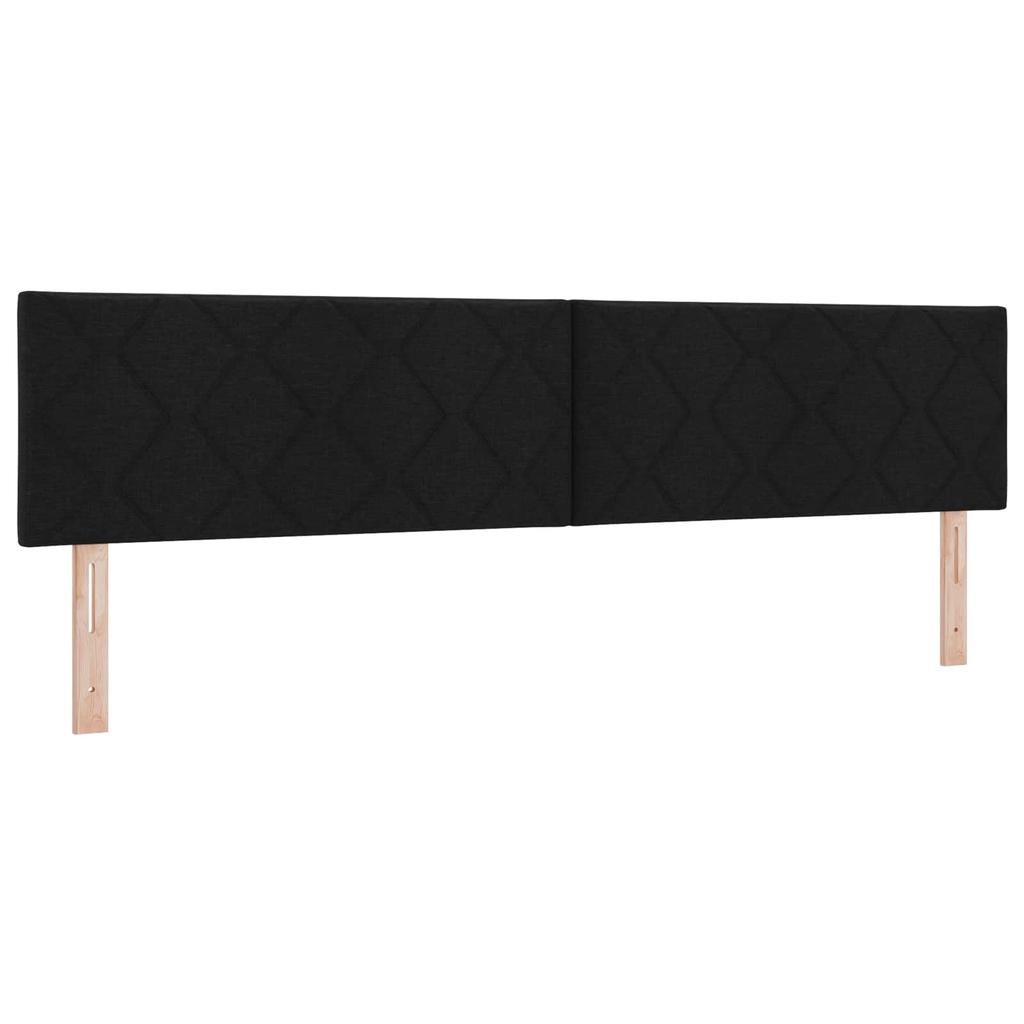 Box Spring Bed with Mattress Black 200 X 200 Cm Fabric