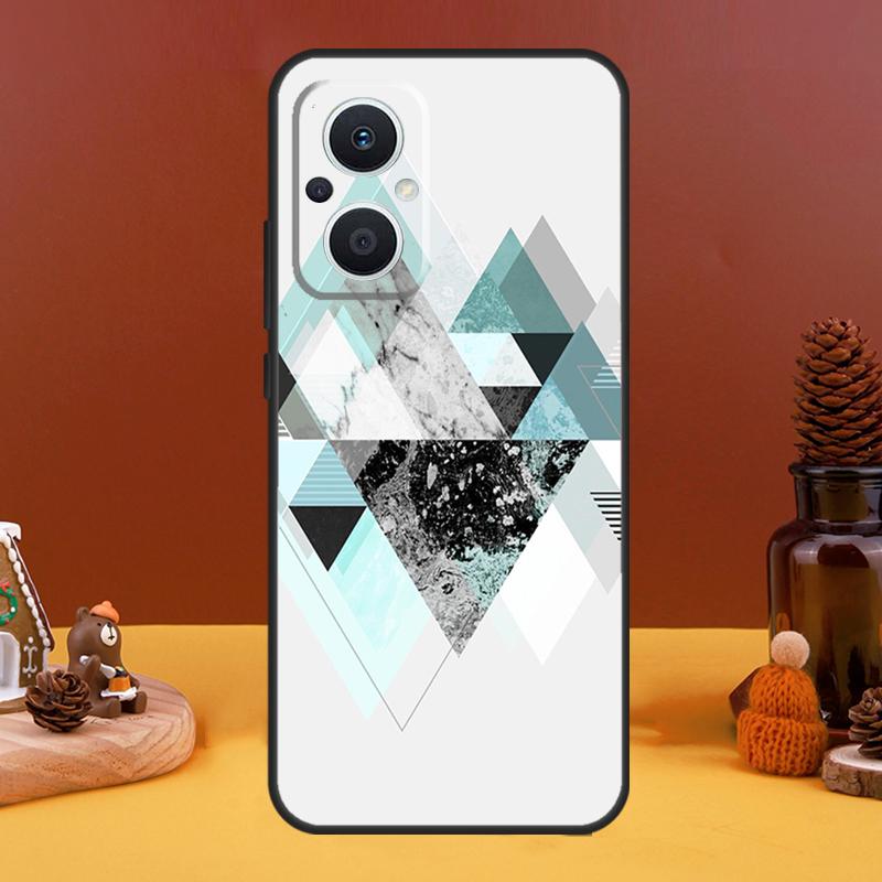 Geometric Marble Case For OPPO Reno 10 Pro 11 F 4 5 6 7 8 Lite 4Z 5Z 8T OPPO Find X5 X2 X3 Lite X6 Pro Cover