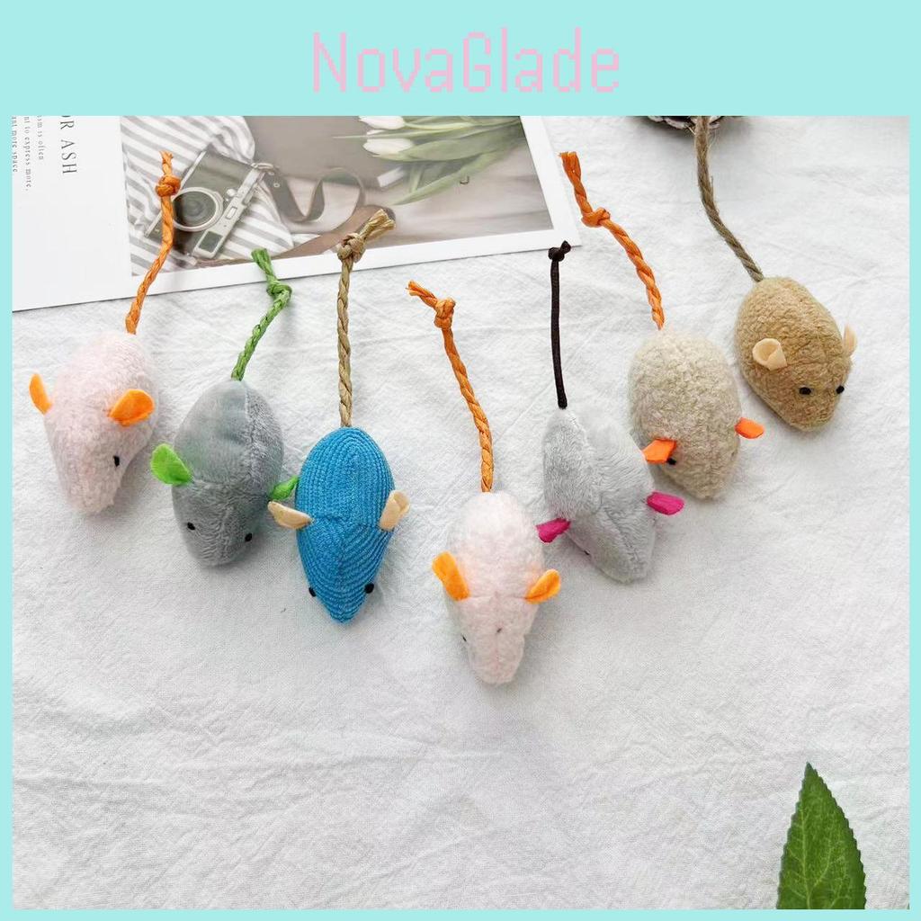 Catnip Mouse Plush Toy With Chewresistant Herbal Material For Stress Relief Cats
