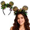 Mardi Gras Headband for Women Mardi Gras Headpiece Carnival Headbands Sequins Mask Headdress Hair Accessories