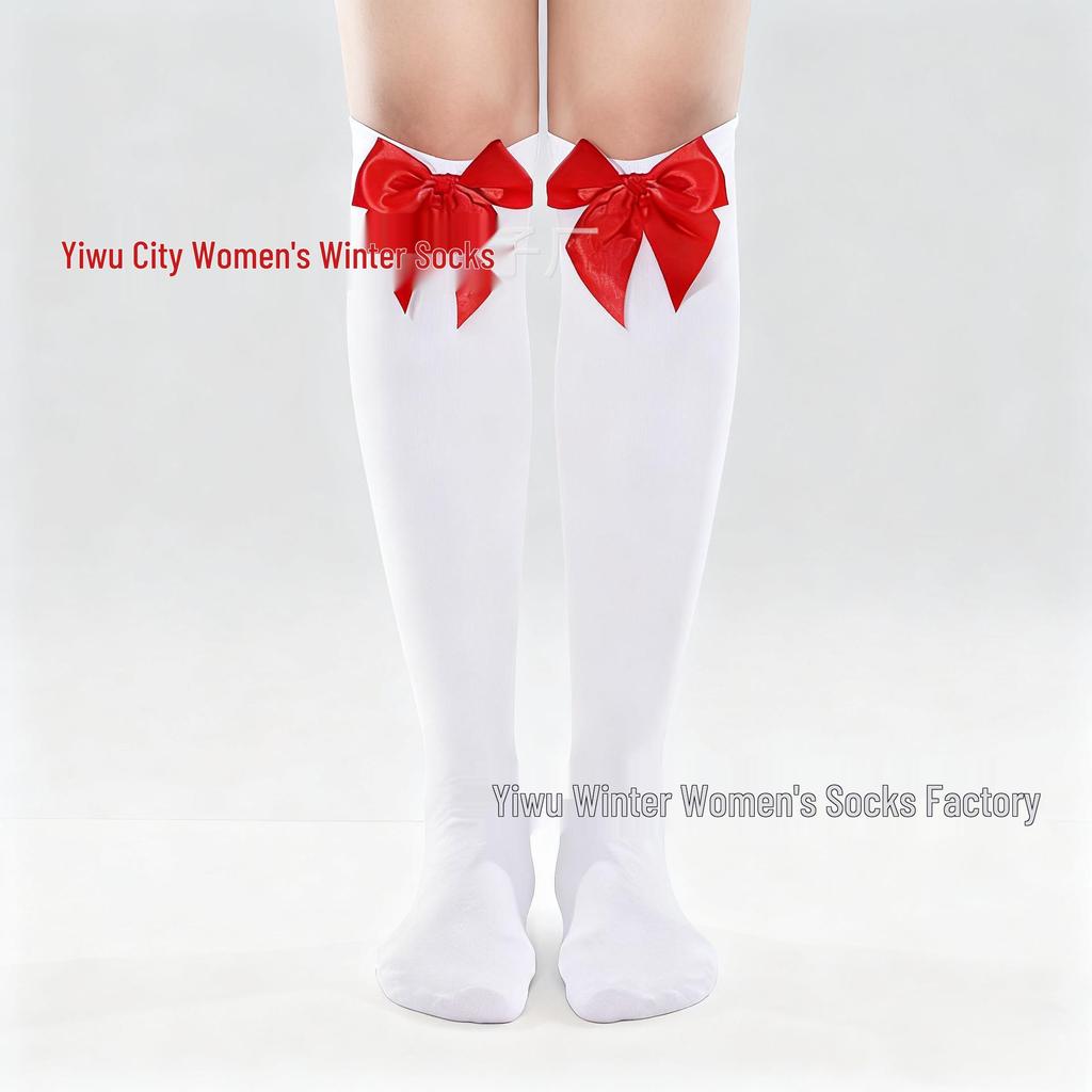 Four Seasons Women's Versatile Velvet Mid-Calf Slimming Black High Socks