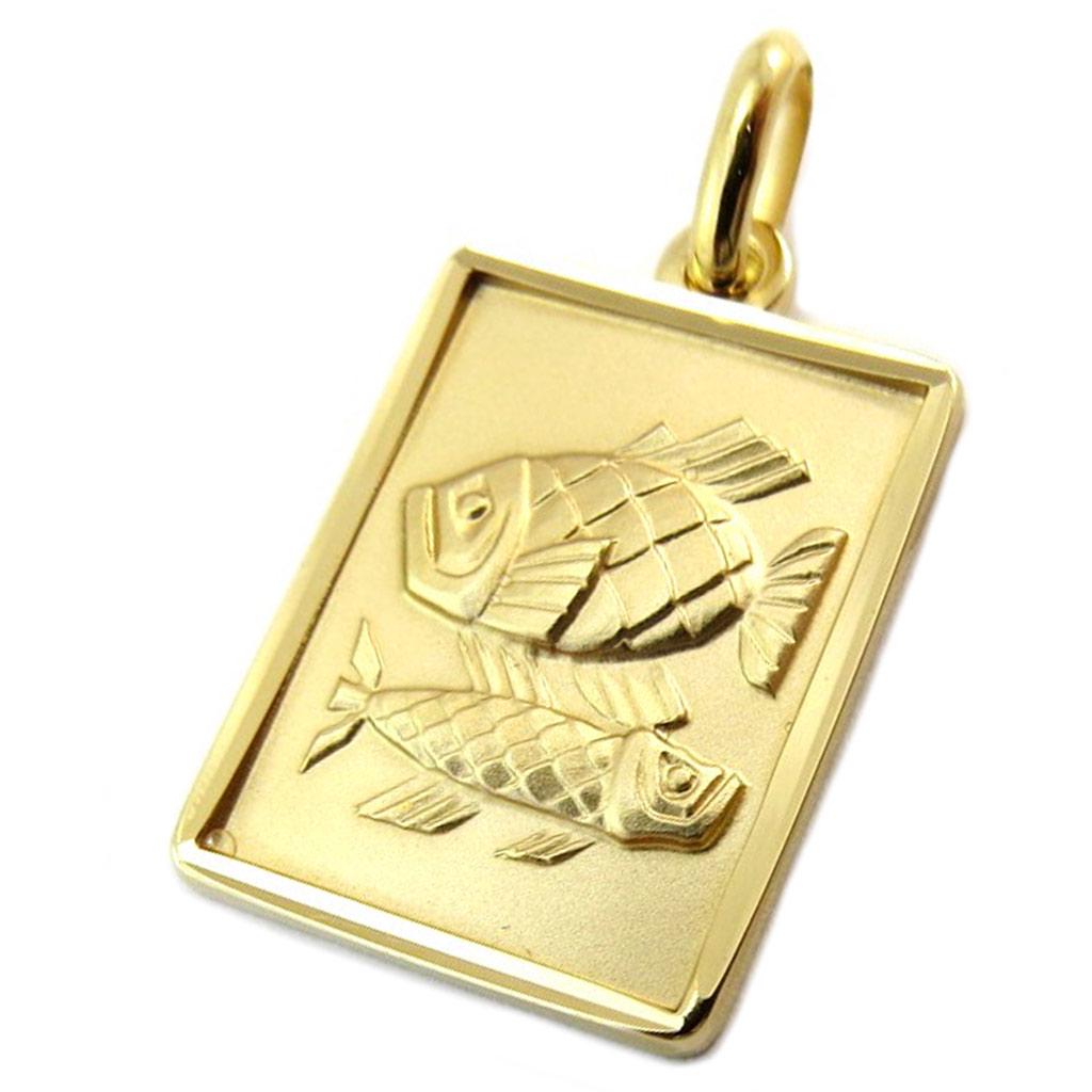 Altesse [P2596] - Gold Plated Pendant 'Pisces' - 22x16 Mm