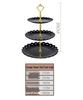 European-Style Three-Tier Cake and Pastry Stand for Weddings and Parties