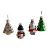 1 set of glass shaped balls, old man snowman snowflake mold balls, Christmas tree creative pendants, Christmas tree decoration pendants,