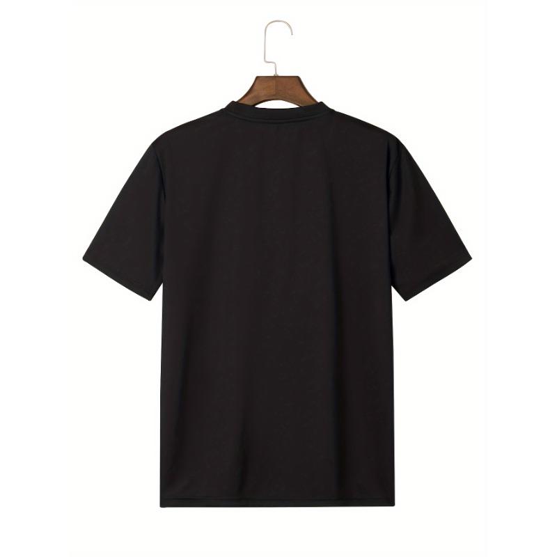 Europäische Größe Kokospalme Grafikdruck Herren Rundhals Kurzarm T-Shirts, Sommer Trendiges T-Shirt, Lässiges Bequemes Vielseitiges Oberteil Für Outdoor-Sportarten