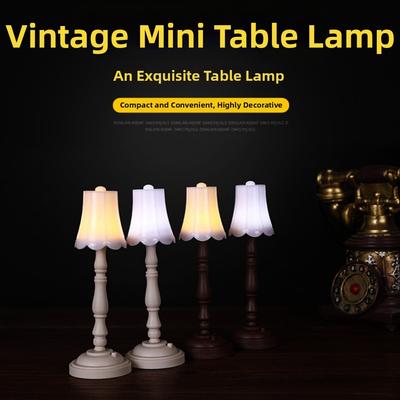 1:12 18.5*6cm/4.3*1.8cm Dollhouse Miniature Floor Lamp Mini Glass Table Lamp Model  Doll House Decor